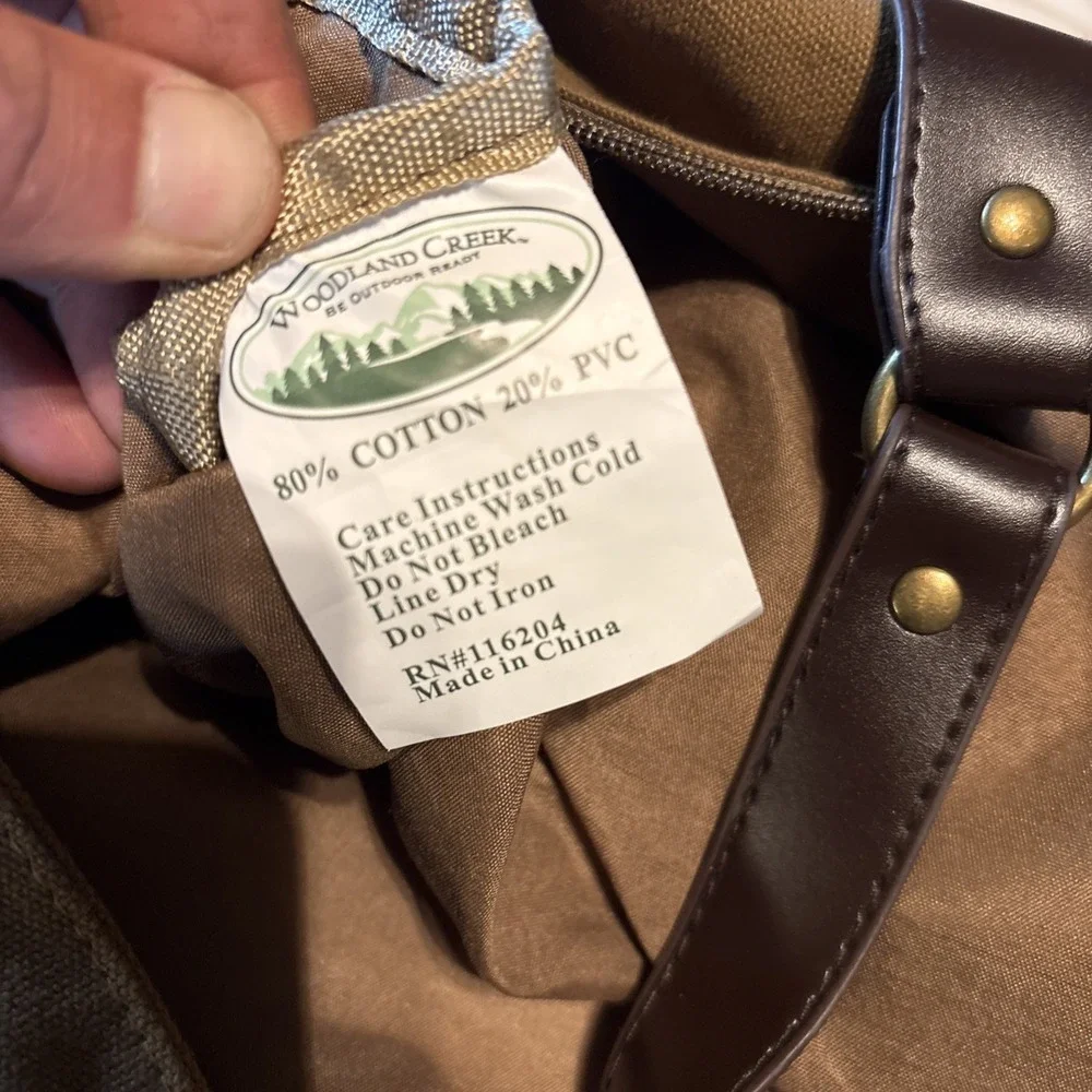 Woodland Creek Deer Embroidered Canvas Duffle Bag 20